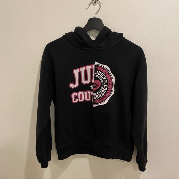 Juicy Couture Other - Juicy Couture Kids hoodie size youth XL/16 black long sleeve logo